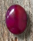 1" Oval Cabochon Stone Concho - Turquoise, Fuchsia, Rust, Blue, Sage, Lapis, White, Green