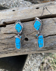 Turquoise Dangle Silver Fashion Earrings WA205