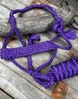 Purple Flat Braided Mule Tape Halter