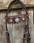 Copper Dot and Buckstitch Fancy AB Browband Tack Set