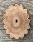 Lapis Cabochon Stone - Leather Rosette Options -