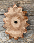 Lapis Cabochon Stone - Leather Rosette Options -