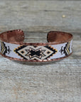 Aztec Western Copper Rustic Fashion Cuff Bracelet