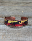 Western Sunset Copper Rustic Fashion Cuff Bracelet
