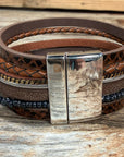Brown Boho Multi Strand Wrap Bracelet