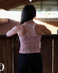 RIBBED ALL-IN-ONE TANK | ROSE LEOPARD