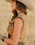 Wild Rose Fringe Vest