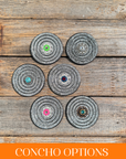 Black Clear Circle Rhinestone Rosette - Assorted Conchos