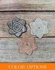 Pointed Flower Rhinestone Rosette