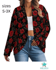 Colores de Mexico Romantic Roses Drop Shoulder Cardigan