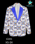 Blue Bow Talavera Floral Blazer