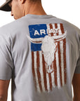 Ariat Mens Steer Skull Flag