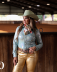 SEAFOAM SPARKLE PERFORMANCE RODEO SHIRT