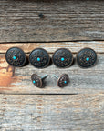 Copper Turquoise Western Concho W180