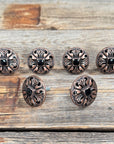 Copper Black Fleur De Lis Western Concho W241