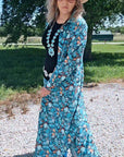 Baha Ranch All Turquoise Long Duster Dress