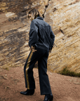 Rebel Wide Leg In Carbon w/ Gold Tuxedo Stripe