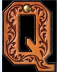 Monogrammed Initial Western Leather Look Saddle Longhorn Cowboy Cowgirl Kitchen Dish Towels Made in America