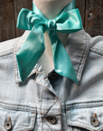 Turquoise Western Skinny Mini Wild Rag Scarf / Cowgirl Necktie