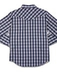 Navy Palaka Pearl Snap Western Shirt