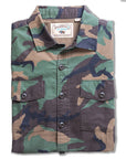Camo Surplus Overshirt In Soft Cotton Garment Washed