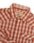 Red Palaka Western Snap Shirt With Lightweight Poly Cotton Fabric Everyday Wearable