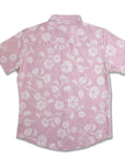 Tropical Pattern Short Sleeve Shirt Pink With Breathable Quick Dry Travel Fabric