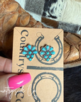 Turquoise Cluster Flower Stud Earring