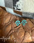Turquoise Cluster Flower Stud Earring