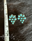 Turquoise Cluster Flower Stud Earring