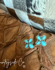 Turquoise Flower Stud Earring