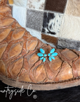 Turquoise Flower Burst Navajo Earring