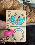 Turquoise Flower Burst Navajo Earring