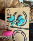 Turquoise Flower Burst Navajo Earring