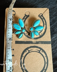 Turquoise Flower Burst Navajo Earring