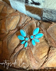 Turquoise Flower Burst Navajo Earring