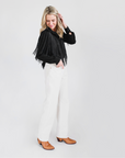 MASON by MASON'S DAUGHTER | Loretta Western Fringe Top, Black