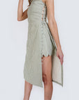 MASON'S DAUGHTER | Meredith Midi Tunic, Seersucker Olive & Ivory