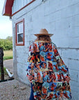 Baha Ranch Cowboy Collage Western Shirt Dress Duster