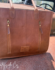 Virginia Cowhide Checkered Concealed Carry Tote Handbag