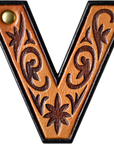 Monogrammed Initial Western Leather Look Saddle Longhorn Cowboy Cowgirl Kitchen Dish Towels Made in America