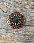 Copper Turquoise Western Concho W103