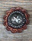 Antique Silver Star Western Concho W174