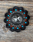 Antique Silver Star Western Concho W174