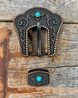 Copper Turquoise Western Concho W180