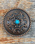 Copper Turquoise Western Concho W180