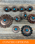 Copper Sunflower Western Concho W205