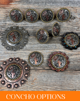 Cactus and Flower Western Concho W219