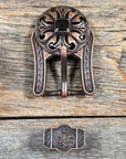Copper Black Fleur De Lis Western Concho W241
