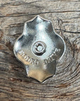 Antique Silver Shield with Turquoise Stone Western Concho W252L